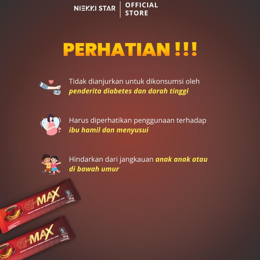 Berkualitas G-Max Kopi Ginseng Rasa Gula Aren - Kopi G-Max Original 