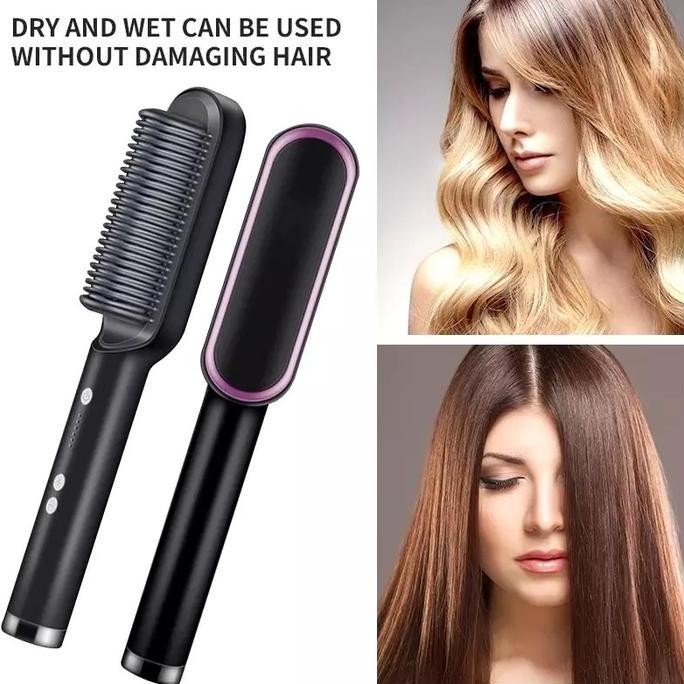 Catok Sisir 2In1 Pelurus Rambut Straightener Curler 2 In 1 Catokan