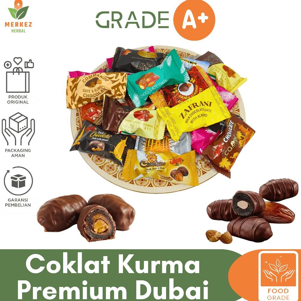 

Coklat Cokelat Kurma Isi Kacang Almond Lapis Coklat Arab Dubai Asli Mix 500 Gram Premium Untuk Lebaran Oleh2 Haji Dan Umroh