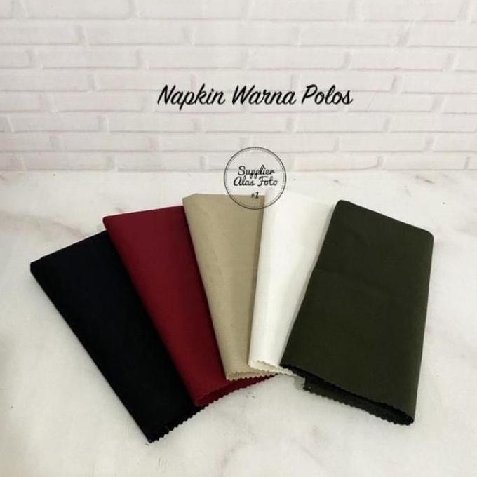 Napkin Warna Polos / Serbet Fotografi / Kain Kanvas Import / Props Foto