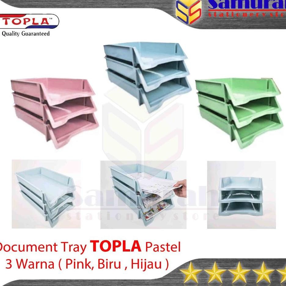 

Document Tray Plastik 3 Tingkat Susun Topla Warna Pastel Rak Dokumen Bahan Plastik Bertingkat Elevated Tray