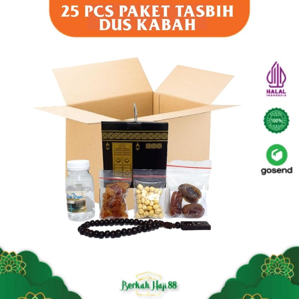 

Oleh-Oleh Haji Umroh Paket Dus Kabah + Tasbih Kayu Harga Hemat 25 Box