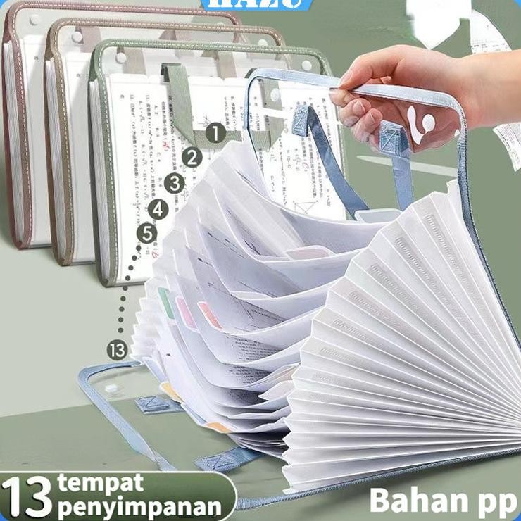 

Transparan File Folder Document Bag Tas Dokumen File A4 13 Sekat Uji Kantong Kertas Tas File Transparant Anti Air Multi Layer Folder