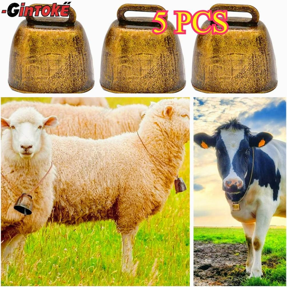 5pcs Lonceng Sapi Antik Lonceng Kalung Sapi Lonceng Kambing Klontongan Sapi Bel Sapi Lonceng Sapi Bu