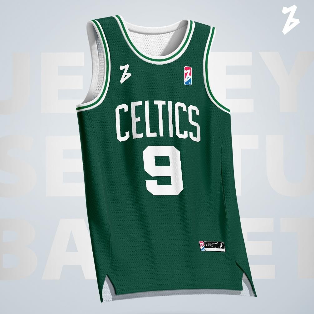 Jersey Basket Rajon Rondo Boston Celtics #9 Hijau - Swingman Baju Atasan