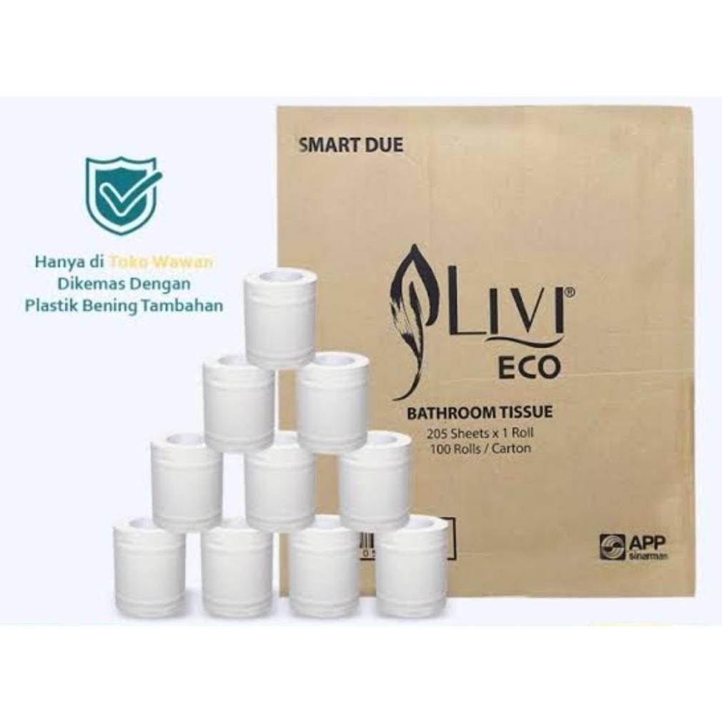 AMPUHH TISSU Tissue LIVI SMART DUE 205s  Murah(Tisu Roll)PROMO  TERMURAH TISSUE LIVI ECO BATHROOM SM
