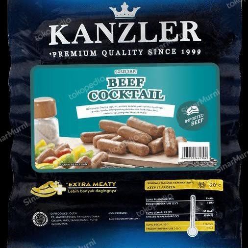 Ff Sosis Sapi Kanzler Sosis Kanzler Sosis Beef Cocktail Kanzler 250G