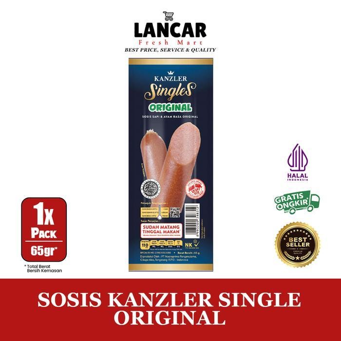 

Ff Kanzler Single / Sosis Kanzler Single 65Gr (Original-Keju)