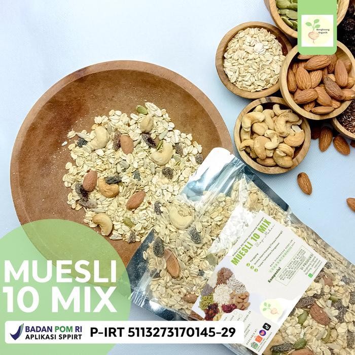 

Rps Super Muesli 10 Mix 1Kg - Rolled Oat Almond, Cashew Sunflower Seed, Pumpkin Seed Flaxseed, Sesame Seed, Chia Seed Raisin, Cranberry Food Fruit