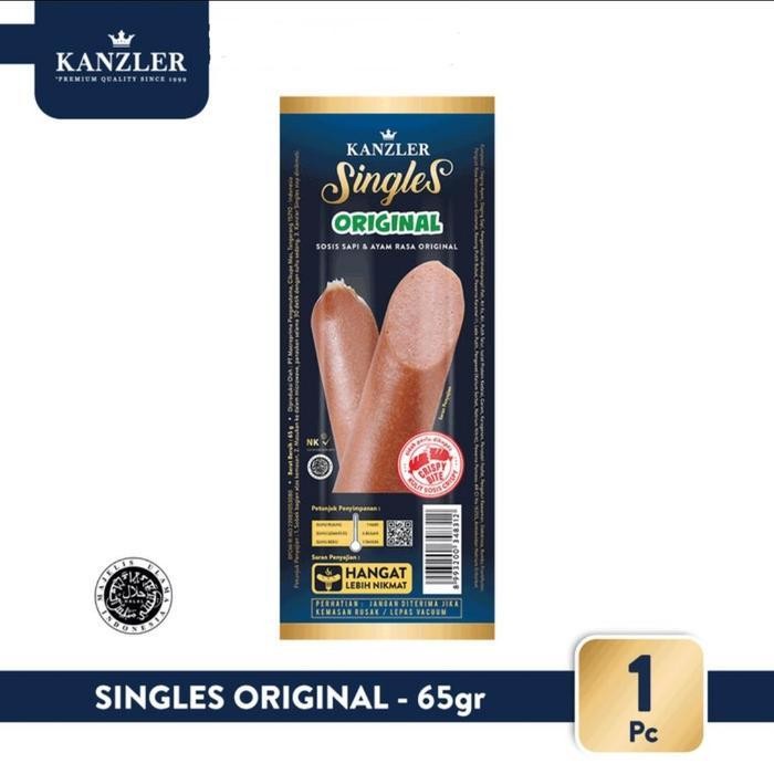 

Ff Sausage Singles Kanzler 65Gr Sosis Sapi Single Collagen Skin Halal