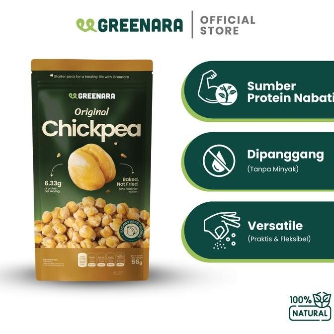 

RPS Greenara Chickpea Original 56g / Kacang Arab Panggang Rasa Original