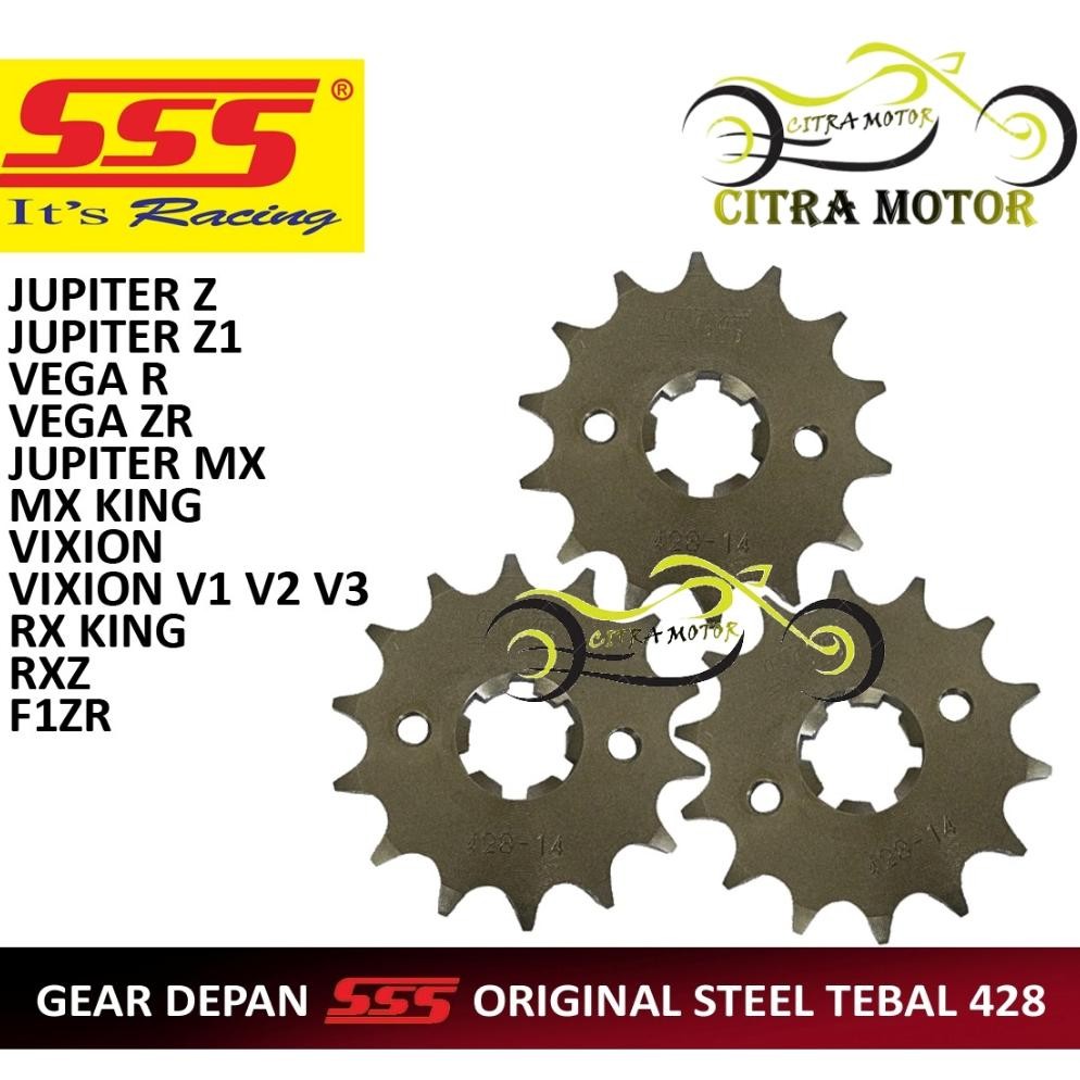 DA7 }} GEAR DEPAN 428 SSS ORIGINAL GIR JUPITER Z JUPITER Z1 VEGA R ZR JUPITER MX VIXION RX KING RXZ 
