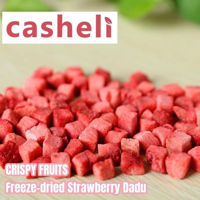 

RPS casheli Strawberry Crispy Freeze-dried Strawberry Dadu Kering Snacks Camilan Food Manis Fruit snacks Chips