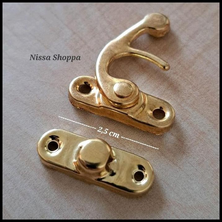 Kunci dus / Key hook / kunci kotak perhiasan / Aksesoris gembok kotak kayu dll / lengkap dengan mur 