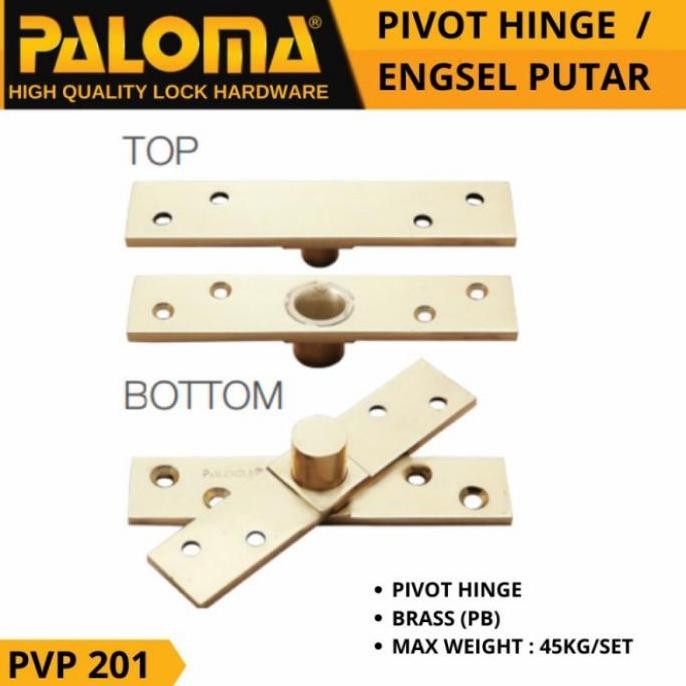 Engsel Pivot Putar Jendela Paloma Pvp 201 Brass Gold Emas