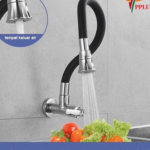 Pplus Kran Sink Terompet Minimalis Kran Cuci Piring Kran Serbaguna Kran Angsa Cuci Piring Dapur Flek