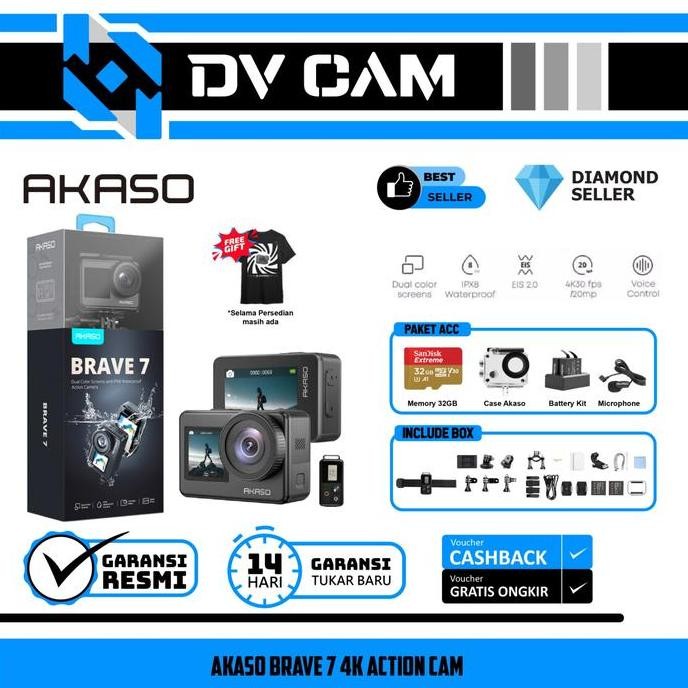 Promo Akaso Brave 7 4K Action Cam Camera Akaso Brave7 COD
