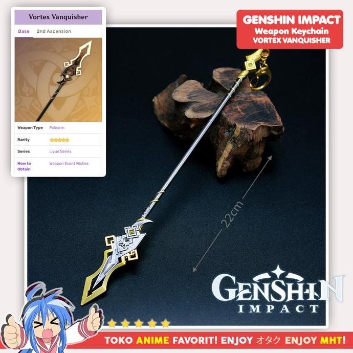 Gantungan Kunci Genshin Impact Vortex Vanquisher Tombak Zhongli