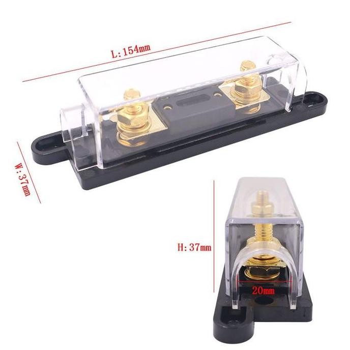 siap kirim fuse sekring holder audio mobil 60/100/150/200 ampere tempat sekring