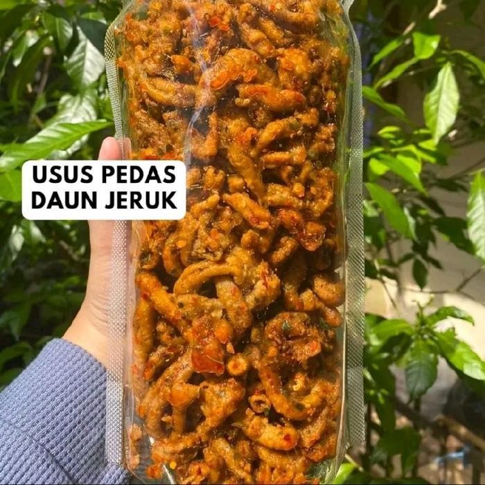 

FF Pedas Mantra Keripik Usus Ayam Gurih Daun Jeruk Pedas Usus Crispy 1kg 500gr 250gr 100gr Snacks Food Kripik Camilan Makanan Cemilan Super Pedasnya