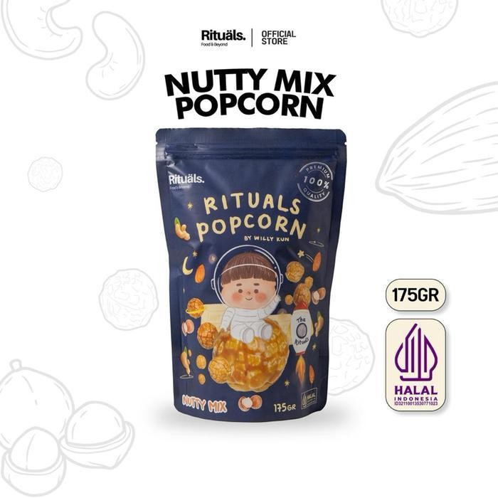 

FF Nutty Mix Popcorn 175gr Ukuran Large - Snack Jagung Cemilan Kacang Crispy by Rituals Food Camilan