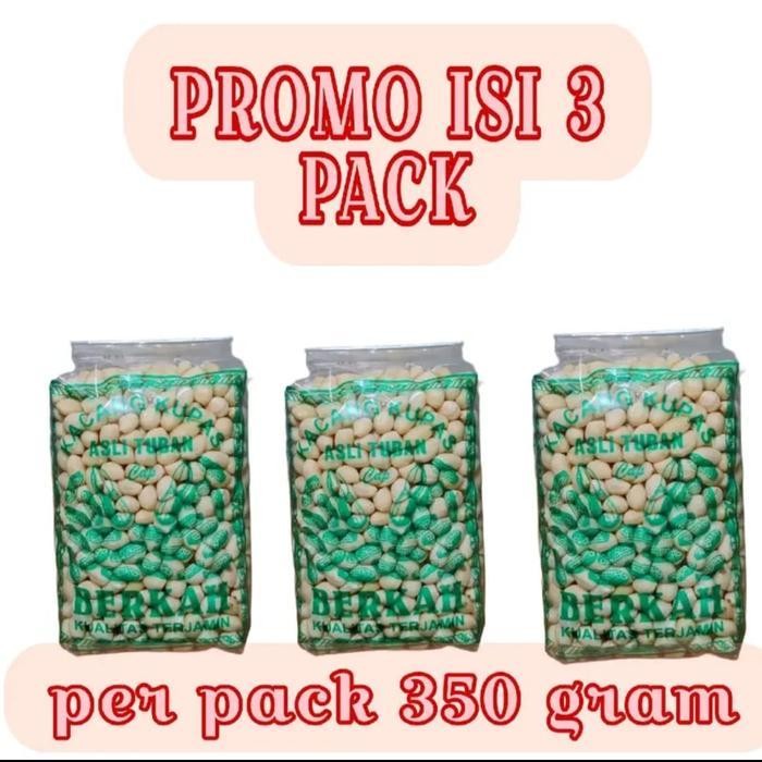 

FF Paket 3 Bungkus Kacang Kupas Tuban Kemasan 350gr Tinggal Goreng Cemilan Food