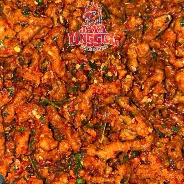 

FF 1kg keripik usus ayam pedas daun jeruk Kripik Snacks Food