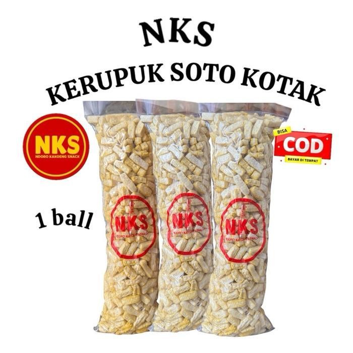 

FF KERUPUK SOTO KOTAK -NKS- 1 ball 500gr cemilan gurih lezat nikmat favorit keluarga Camilan Makanan