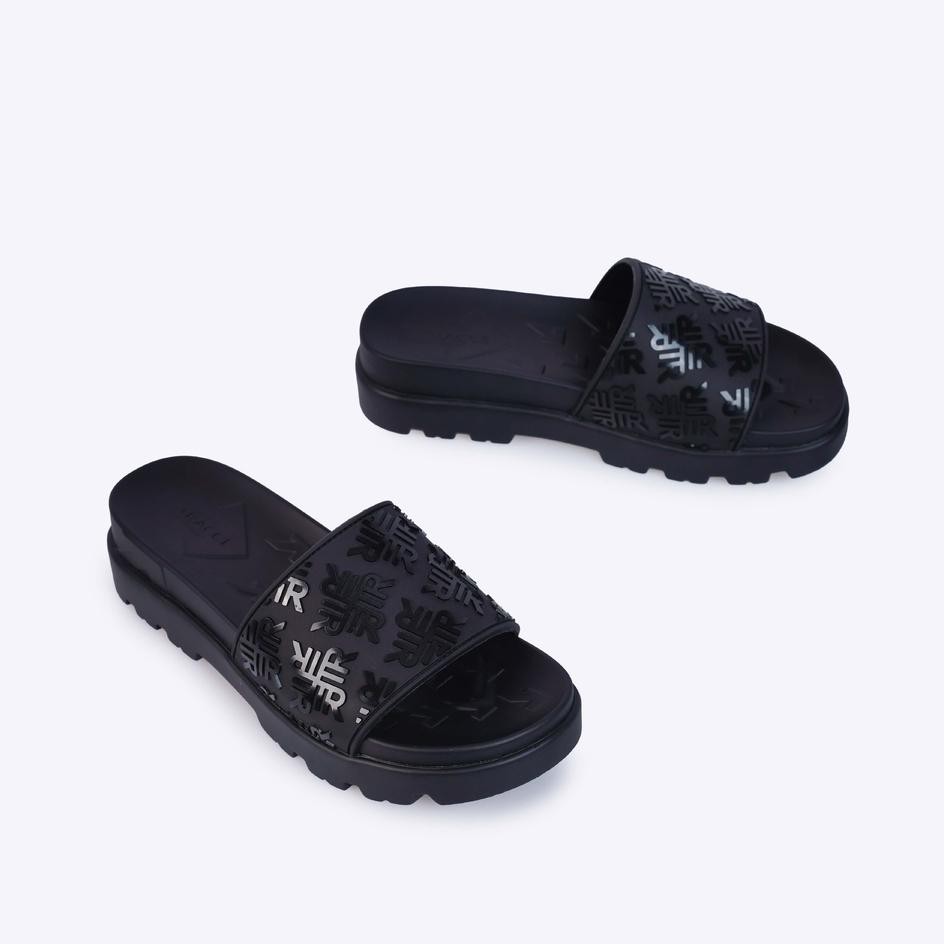 Everbest Tracce Feronika  Sandal Flat Wanita Almond & Black