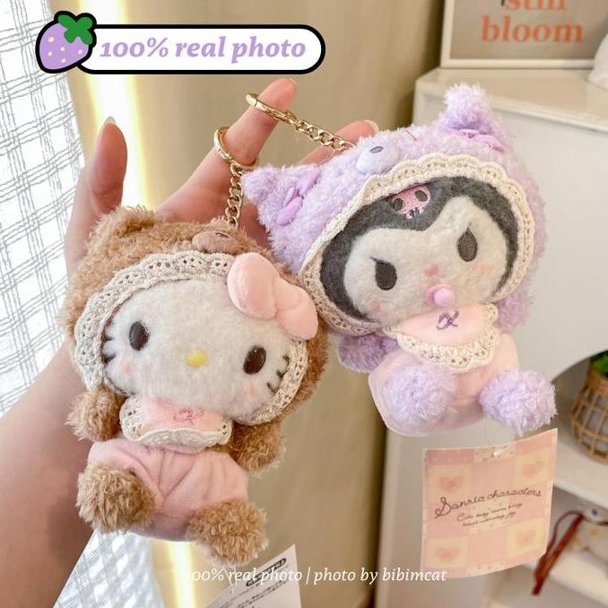 Stok Terbatas Milk Baby Sanrio Plush Keychain Boneka Kuromi Cinnamoroll My Melody