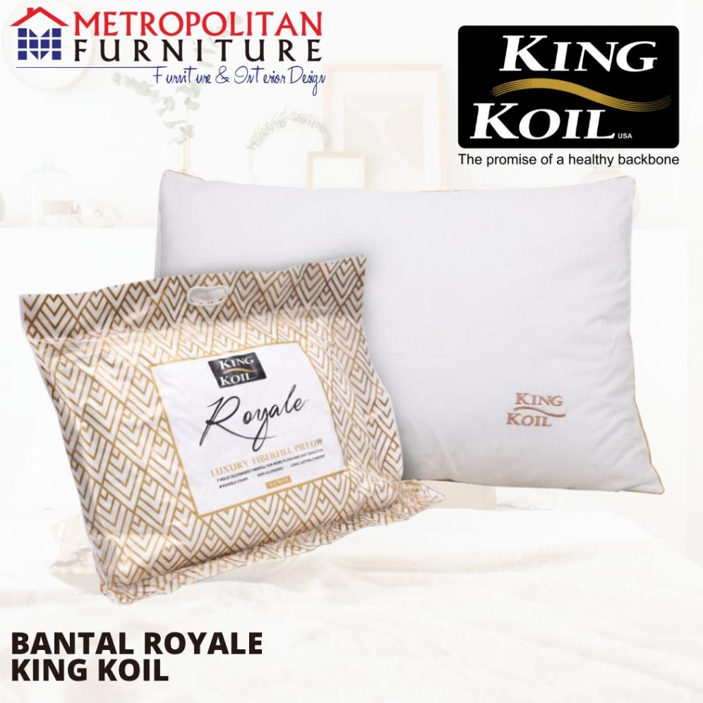 Bantal KING KOIL Royale Pillow Gold Polyester Fiberfill KingKoil Ori AST nUg