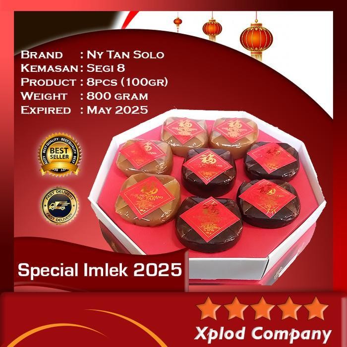 

IX Spesial Imlek Kue Keranjang Ny Tan Packing Segi 6 Kemasan isi 8 pcs