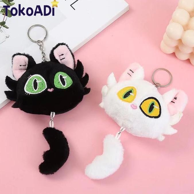 Stok Terbatas Suzume no Tojimari Daijin Scrunchie Keychain Gantungan Kunci Kucing Ekor Gerak