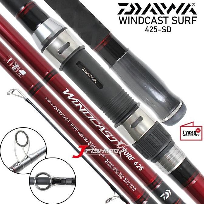 Joran Daiwa WINDCAST SURF 425 450 480-SD |Pasiran |Sambung 3 | Surf fishing |RESMI