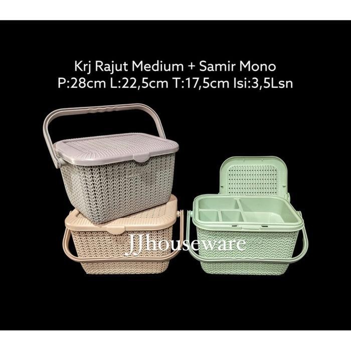 

IX Keranjang Rajut Medium + ttp Samir / Keranjang Serbaguna