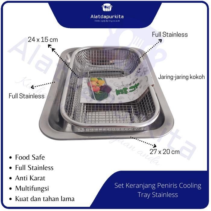 

IX Keranjang Tirisan Wadah Cooling Tray Gorengan