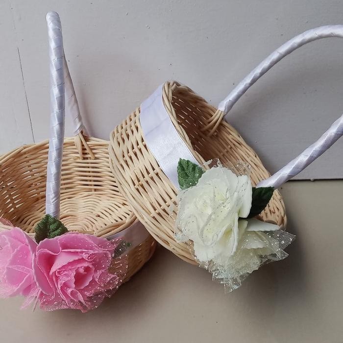 

IX Flower girl basket / keranjang bunga / keranjang bunga pernikahan