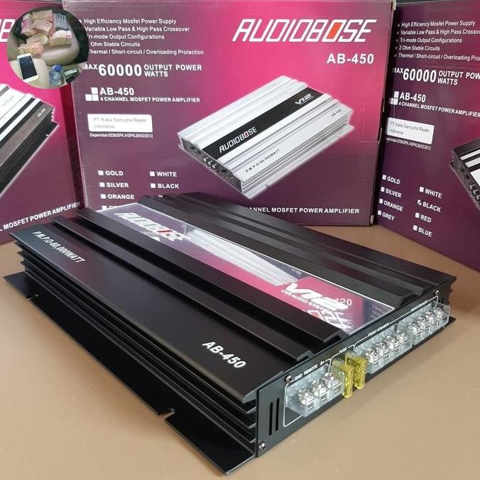 Amplifier Mobil AUDIOBOSE AB - 450 Power 4 Ch AUDIOBOSE AB 450