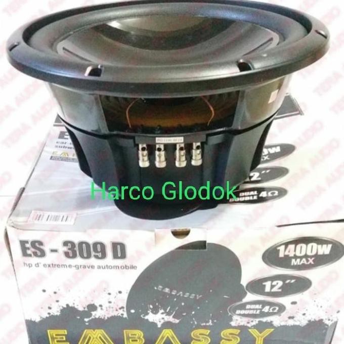 Subwoofer 12" EMBASSY ES-309D Double coil EMBASSY ES-309D magnet besar
