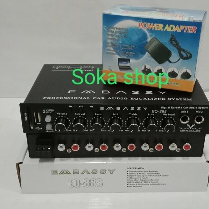 Parametrik EMBASSY EQ-888 Bluetooth USB, SD EMBASSY EQ-888 + adaptor