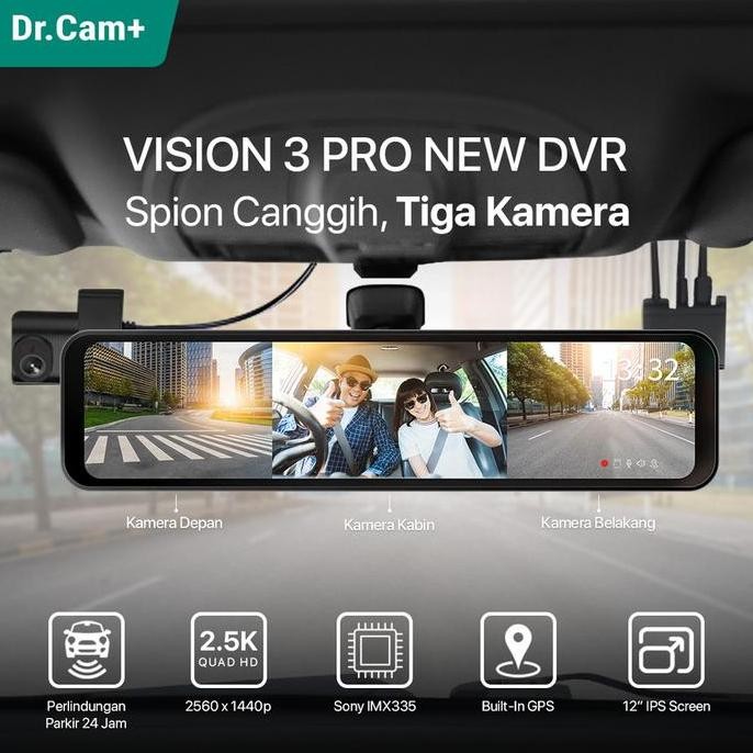 Spion Dash Cam Dr Cam+ Vision 3 PRO - Mirror DashCam 3 Kamera