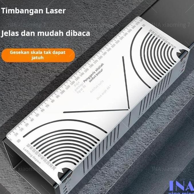 

[Penawaran Waktu Terbatas, Diskon 10% Untuk Pelanggan Baru]Penggaris Sudut Lengkung Tabung Persegi 90 Derajat Penggaris Sudut Universal Penggaris Penanda Penggaris Pengukur Sudut Multifungsi Presisi Tinggi Co