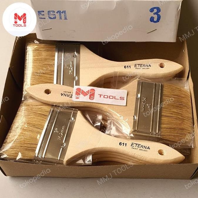 

Kuas Cat Eterna 611 3" (Harga/Lsn) - Eterna Kuas Cat 611 Co