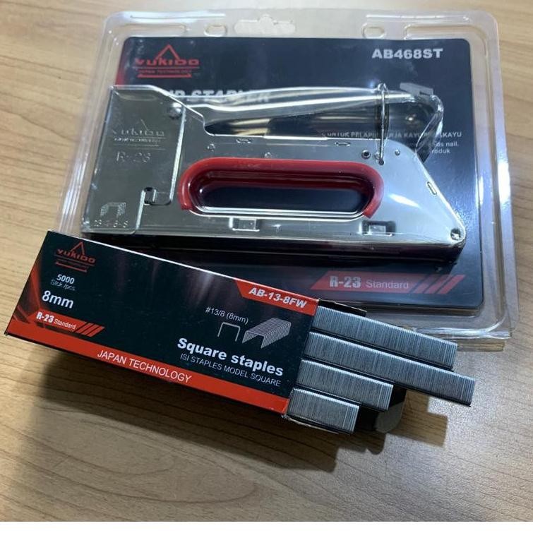 

PROMO TERMURAH R23 Alat Stapler Tembak Jok Kulit Motor / Guntacker TS 610R Sejenis MAX TGA/ Cekrekan / Pengokot / Stapler Sofa