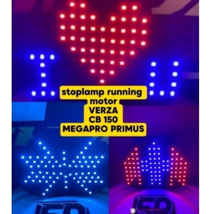 LAMPU STOPLAMP RUNNING MOTOR VERZA & MEGAPRO PRIMUS OLD/NEW LAMPU VARIASI REM BELAKANG PNP TINGGAL C