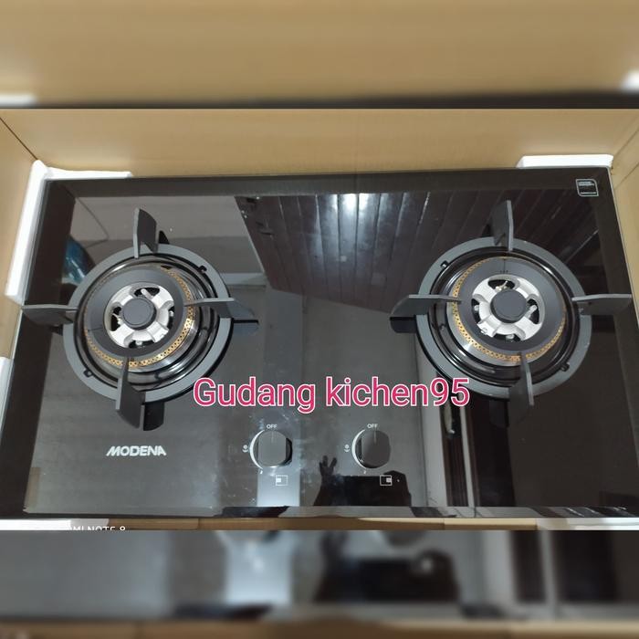 (Promo) Kompor Tanam Modena Bh 5725 Lo / Kompor Tanam Kaca Dua Tungku Modena Bestseller