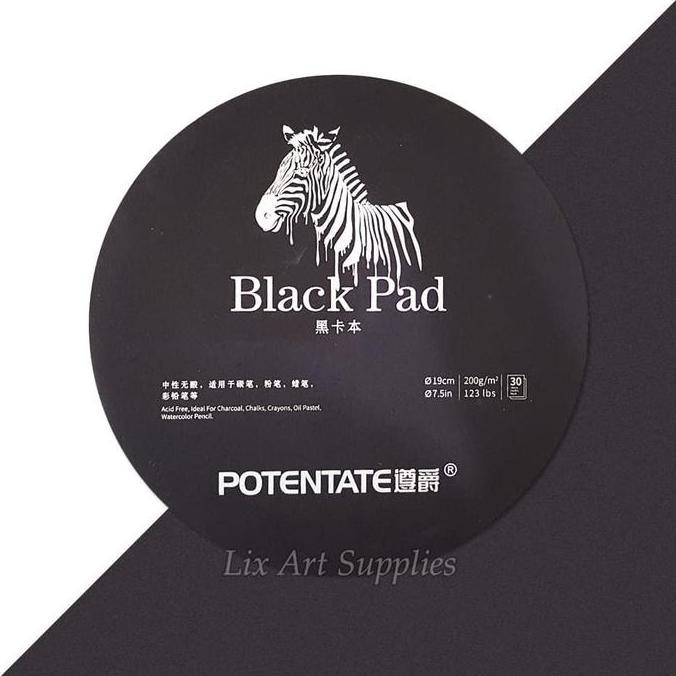 

Potentate Black Paper - Circular Pad / Kertas Hitam