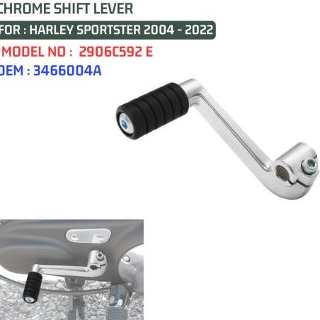 '' Shifter Lever Pedal Harley Sportster 2004-2022 Chrome 2906C592 E Oem 3466004A ''