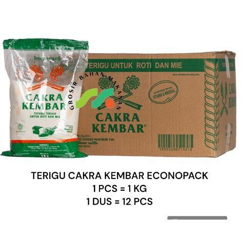 

NEW PRODUCT TERIGU CAKRA KEMBAR ECONOPACK 1KG PER DUS ISI 12PCS REE RAIN