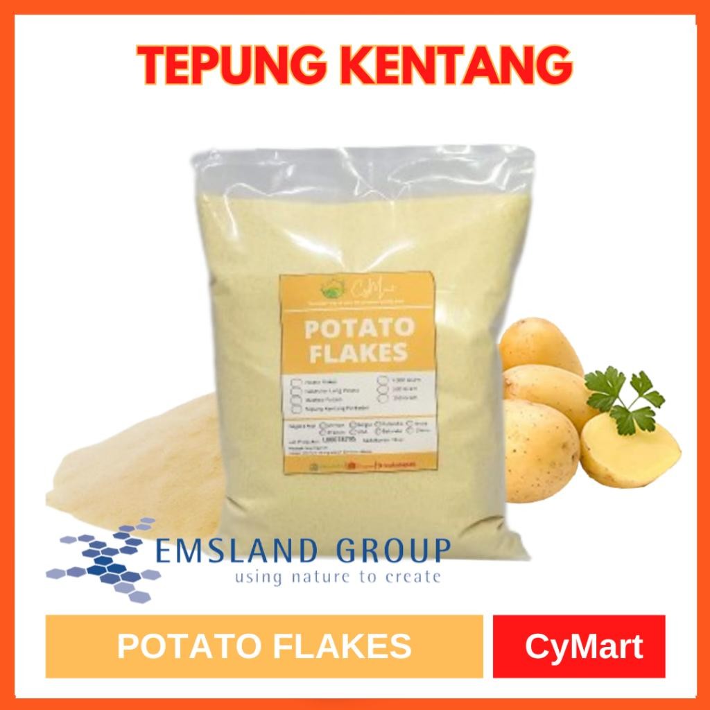 

NEW PRODUCT TEPUNG KENTANG POTATO FLAKES EMSLAND @ 1 KG. ASLI IMPOR JERMAN MADE IN JERMAN POTATOES FLOUR BUBUK KENTANG REE RAIN